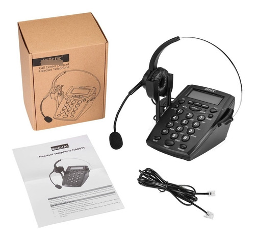 Imagen 9 de 9 de Agptek Teléfono Call Center Teclad Pantalla Headset Cintillo