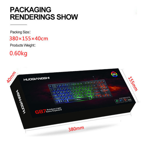 Teclado Mecanico Gamer Retroiluminado Rgb Antighosting