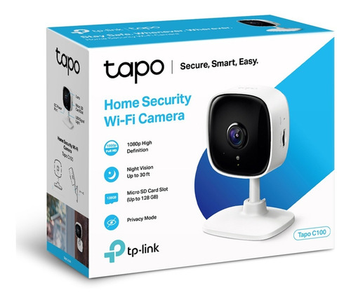 Camara Ip Wi Fi Tp Link Tapo C100 Hd 1080p + Vision Nocturna