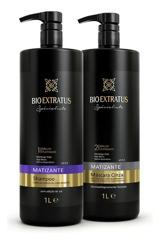  Bio Extratus Specialiste Matizante Máscara Cinza + Shampoo