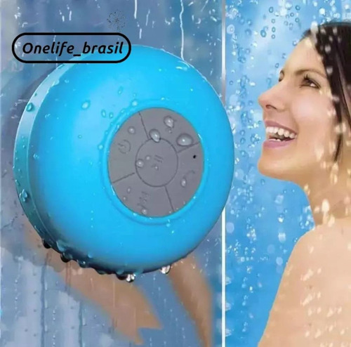 Caixinha De Som Portatil Bluetooth C/ Ventosa Prova D'água Verde