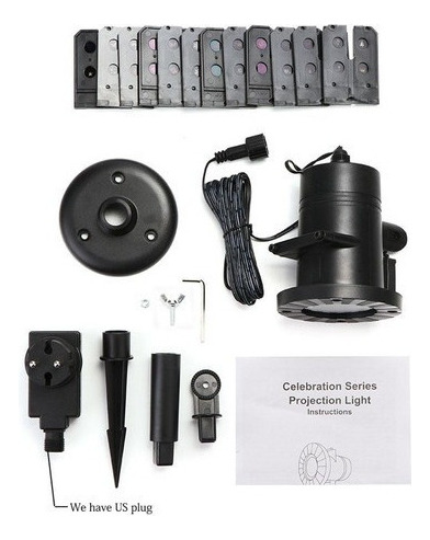 12 Projetor Natal Led Natalino Desenhos Laser Espeto Jardim