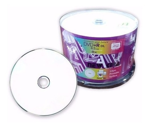 Dvd Dual Layer Printable Newakira Bulk  X 50 8,5 Gb 8x