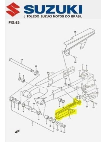 Guia Deslizador Corrente Transmissão Drz400 6127329f00