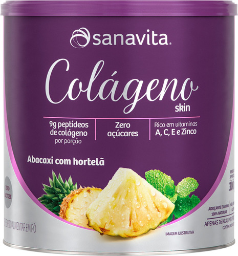 Colágeno Skin 300g - Sanavita / Diversos Sabores