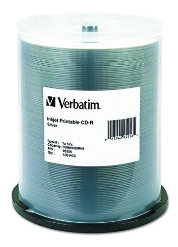 Cd-r Verbatim 700mb, 52x, Inkjet Printable - 100 Discos