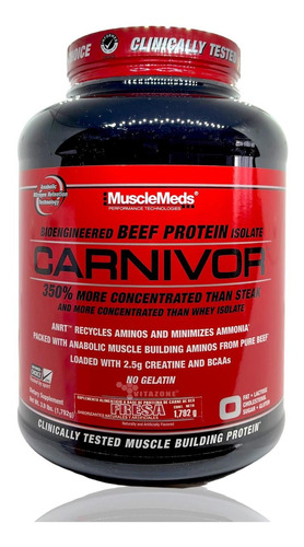 Carnivor 3.9 Lbs Sabor Strawberry Muscle Meds