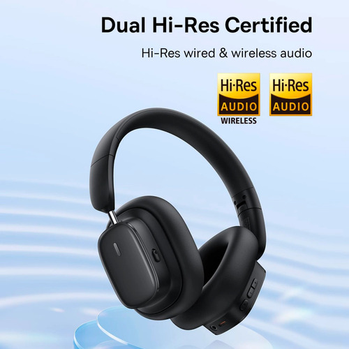 Auricular Vincha Inalambrico Bluetooth H1i Anc 100h Baseus Negro