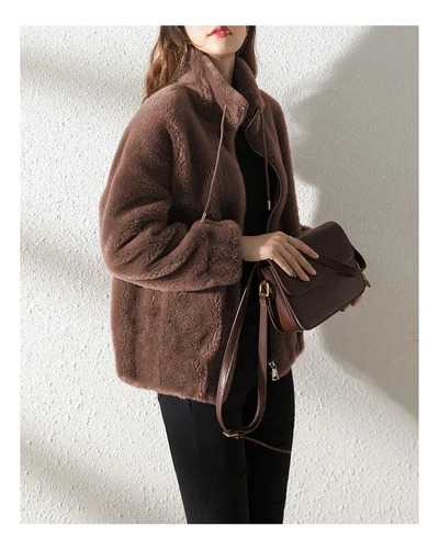 Chaqueta Cálida Con Cremallera Para Mujer Informal De Felp