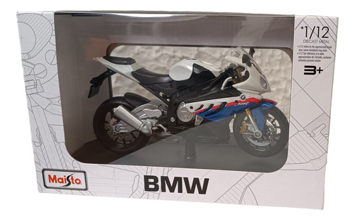 Moto Bmw S1000 Rr/escala 1:12/maisto/17cms De Largo. 
