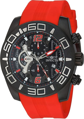 Relógio masculino Invicta 22810 Pro Diver Quartz, cor da pulseira: preto