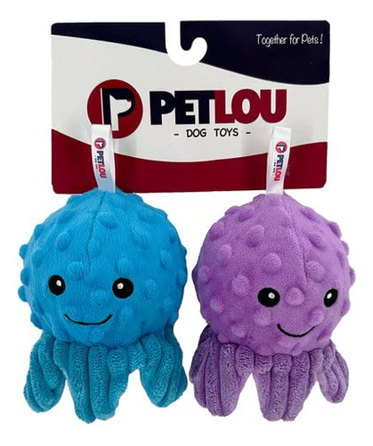 Pet Lou Octopus Ez Squeaky Ball, Juego De 2, 4 Pulgadas De