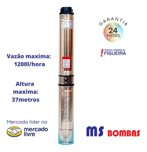 Motobomba Submersa 65ms 1/19 2f Ms Bombas 220v