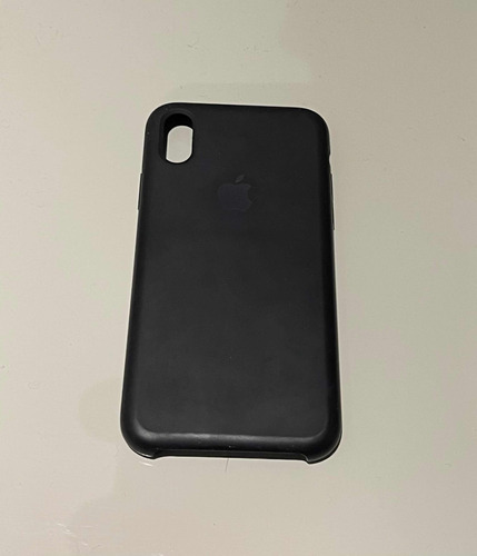 Carcasa iPhone X Negra Con Logo Apple