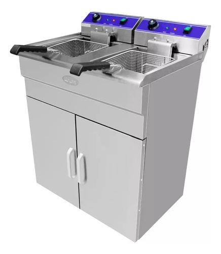Freidora Aceite Electrica 220v 3500w+3500w 16l X 2 Acero