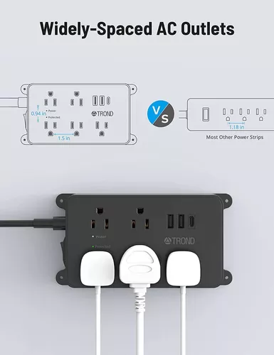 Contacto Eléctrico Usb Protector Sobretensiones Enchufe 5