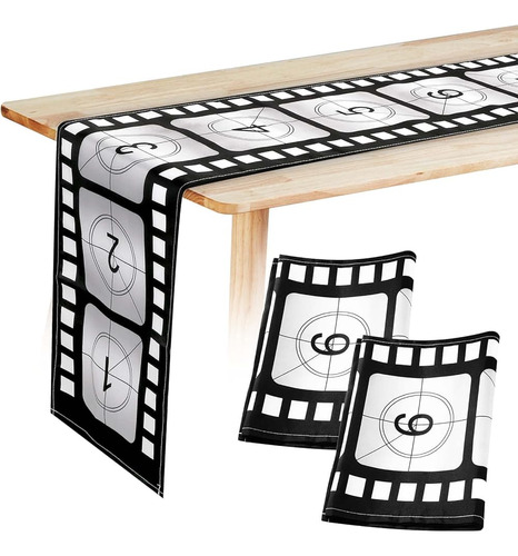 Movie Night Table Runner, 12 X 72 Pulgadas Tira De Película 