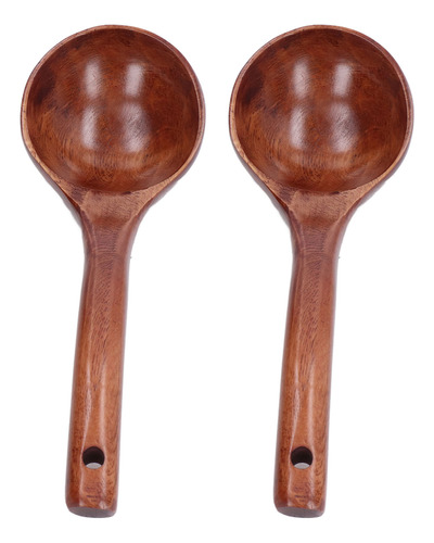 Cuchara De Madera De 8 Cm De Ancho De Boca, 2 Cucharones De