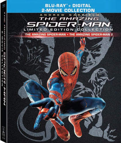 Blu-ray Amazing Spiderman 1 & 2 / Hombre Araña / Digibook