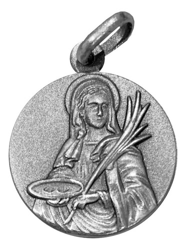 Medalla Santa Lucía 18 Mm Plata 900