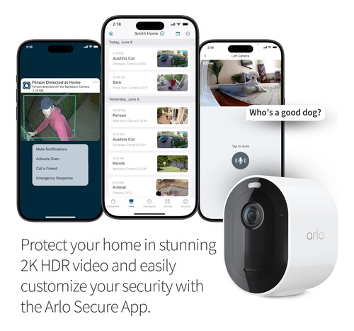 Câmera Spotlight Arlo Pro 5s Sem Fio Com Visão Noturna