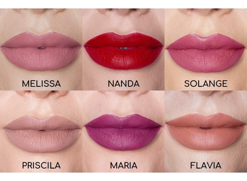Lápiz labial líquido mate suave Maria Color All Colors de Nath Nathalia Capelo