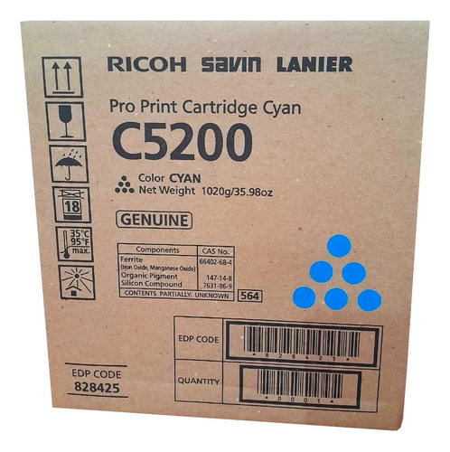 Toner Ricoh Pro C5200s Color Cyan 828425 Original