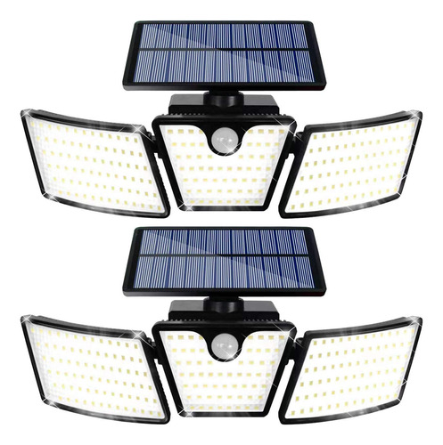 Focos Solares Exteriores Led Con Sensor Movimiento Y 360 Aju