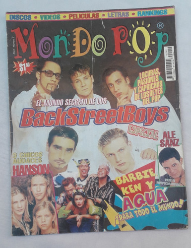 Revista Antigua * Mondo Pop * Nº 2 Backstreet Boys Bsb