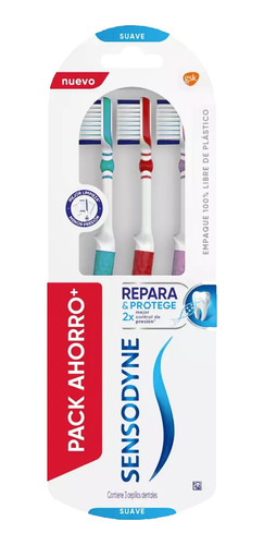 Pack Sensodyne Cepillo Dental Repara Y Protege Suave 3 Un