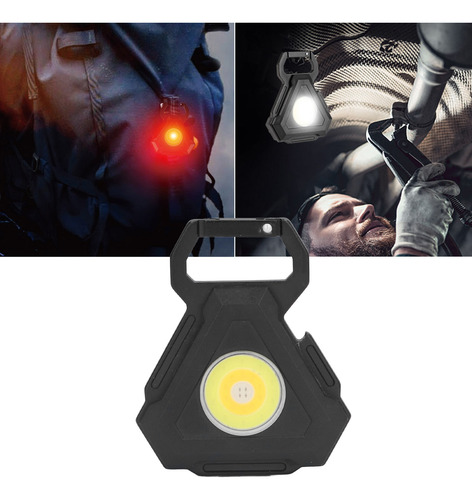 Linterna Tipo Llavero Cob, Pequeña, 7 Modos De Luz, Usb