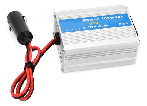 Inversor De Corriente Portátil 200w Dc 12v A Ac 220v Con Pue