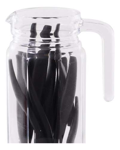 Conjunto De Talheres Inox 16pçs + Jarra De Vidro Preto 1l