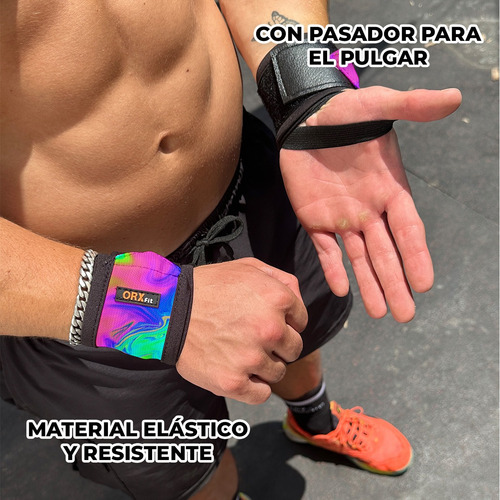 Par Muñequeras Deportivas Elásticas Orxfit Crossfit Colores