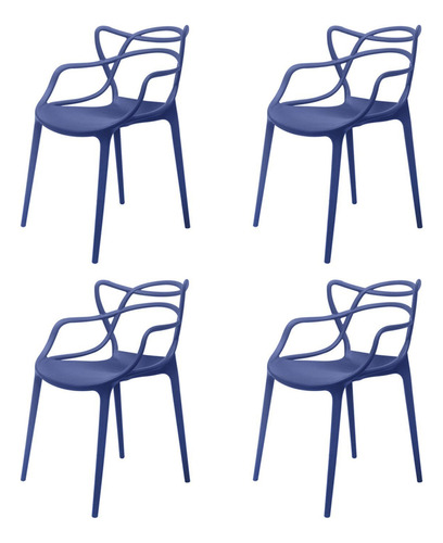 Conjunto Com 4 Cadeiras Para Sala De Estar Berrini Fewt