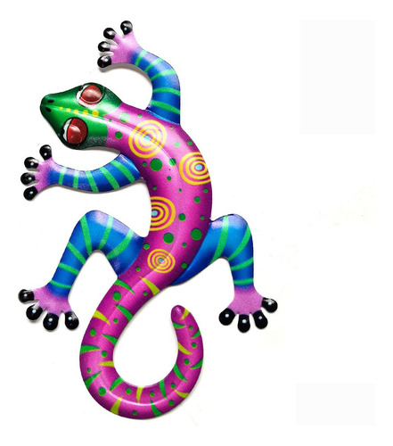 Decoración Artística En Hierro Gecko Metal Gecko Lagarto