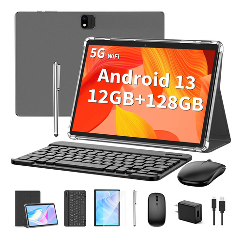 Tableta Android Con Teclado, Tableta Android 13, 12gb+128gb,