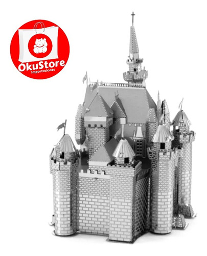 Rompecabezas 3d De Metal Castillo Bella Durmiente Para Armar