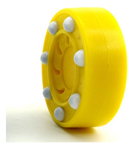 5 Disco De Hockey Sobre Ruedas De Los 7.5x2.5cm Amarillo