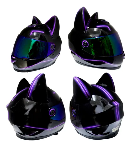 Casco moto gato sale