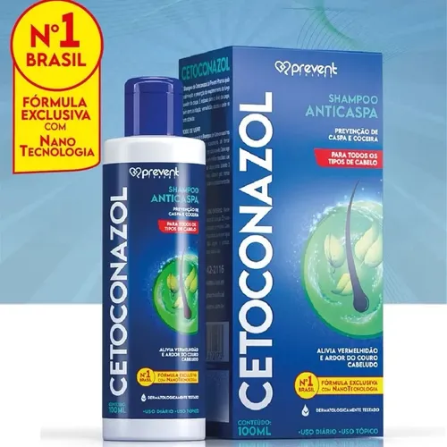 Shampoo Anticaspa Coceira e Dermatite Seborreica Cetoconazol Nano ...