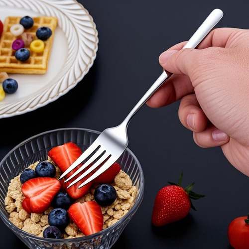 . Tenedor De Postre Con Cuchara De Acero Inoxidable 304
