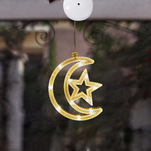 4 Adorno Navideño Con Luz Led Para Ventana, Ligero Y
