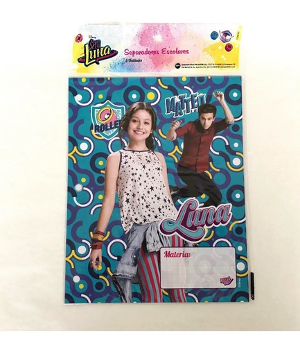 Separadores Carpeta Caratulas Escolar Soy Luna X6