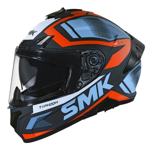 Imagen 1 de 5 de Casco Moto Integral Smk Typhoon Thorn Doble Visor