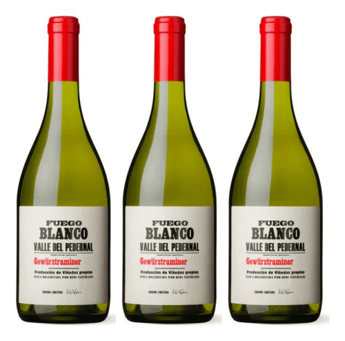 Vino Fuego Blanco Gewurztraminer 750ml X3 Zetta Bebidas