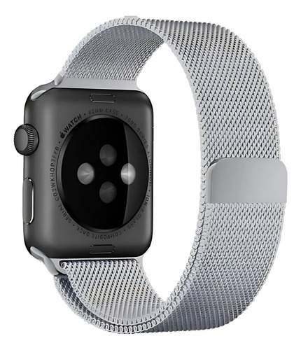 Extensible Correa Acero Inoxidable Milanese Para Apple Watch Plateado. 38/40/41mm