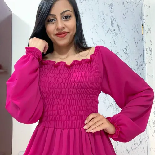 Vestido manga hotsell comprida mercado livre