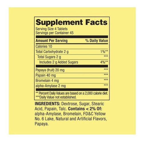 Enzimas Digestivas Enzima De Papaya 100cap Papaina Spring Va Sabor Neutro