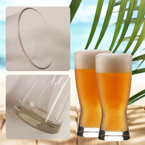 Jogo 6 Copos Cerveja Chopp Tulipa Vidro 400 Ml Transparente